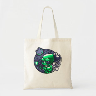 Bolsa Tote Selfie Alienígena para Fã de Astronomia e Professo