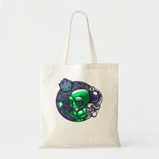 Bolsa Tote Selfie Alienígena para Fã de Astronomia e Professo