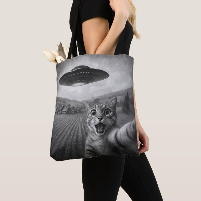 Bolsa Tote Selfie De Gato Com Presentes De Gato Engraçado De  (Close Up)