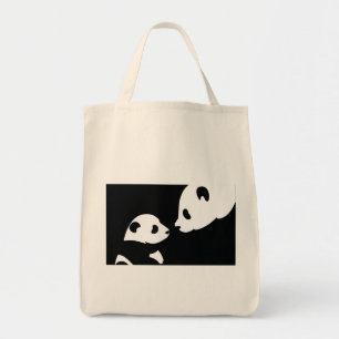 Bolsa Tote selo dos ursos de panda
