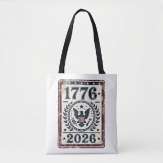 Bolsa Tote Selo Patriótico de Águia Vintage 1776 2026