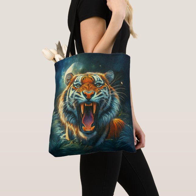 Bolsa Tote Selva-lua-lua de Tiger Rajada (Close Up)