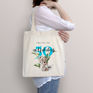 Bolsa Tote Selva Selvagem Selvagem Azul 50º Aniversário Engra