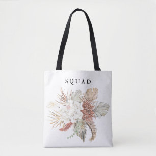 Bolsa Tote Selva Tropical de Pampas Brancas Modernas Elegante