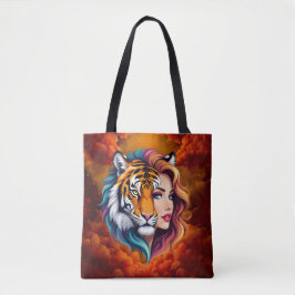 Bolsa Tote Selvagem Interior – Deusa do Espírito do Tigre. 