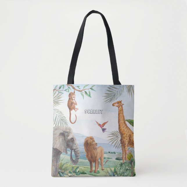 Bolsa Tote Selvagem Selvagem Safari Selvagem Animais Africano (Frente)
