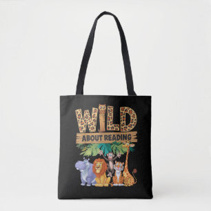 Bolsa Tote Selvagem Sobre Leitura Estampa de Leopardo Animal