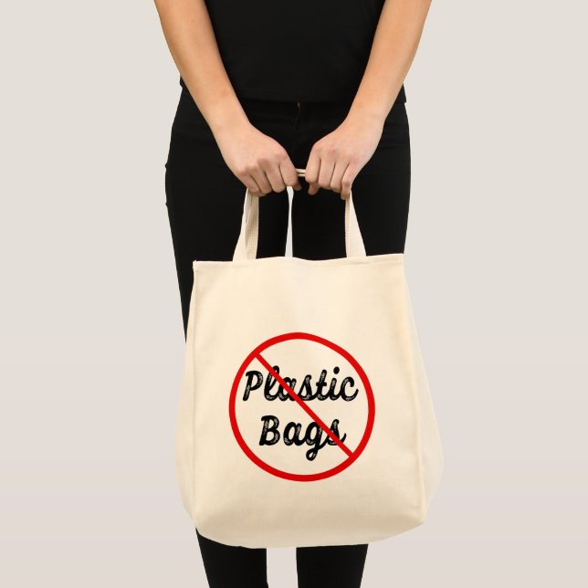 Bolsa Tote Sem Bolsas plásticas Vermelhas e Pretas (Frente (produto))
