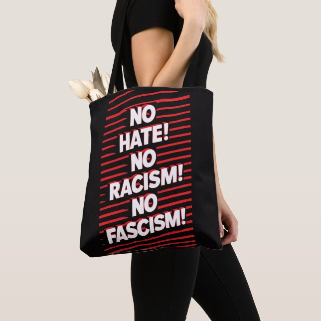 Bolsa Tote Sem Ódio Sem Racismo (Close Up)