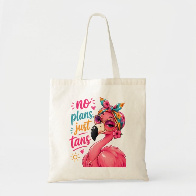 Bolsa Tote Sem Planos, Só Bronzeado - Flamingo Sassy com Ócul (Frente)