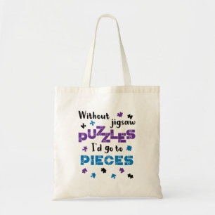 Bolsa Tote Sem Quebra-cabeça de Jigsaw eu iria a peças