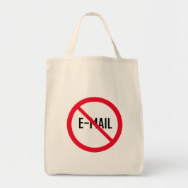Bolsa Tote Sem Sinal de Círculo Vermelho de Email | Saco de T