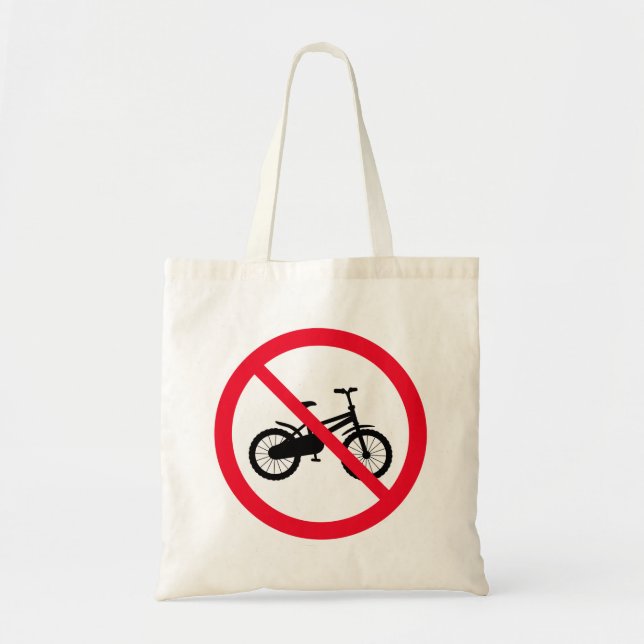 Bolsa Tote Sem Sinal Proibido de Bicicleta | Saco de Tota do  (Frente)