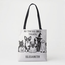 Bolsa Tote Sem Truques, Apenas Guloseimas Personalize com Nom