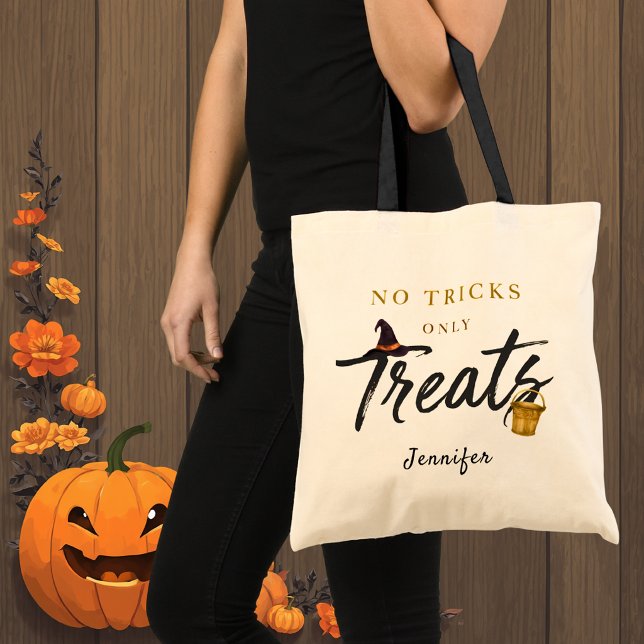 Bolsa Tote “Sem Truques, Só Guloseimas” personalizado de Hall (Criador carregado)