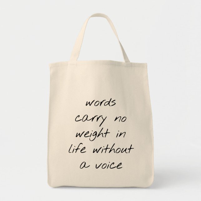 Bolsa Tote Sem Um Saco De Tote De Chamada De Voz (Frente)
