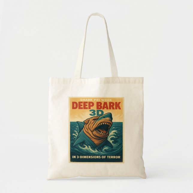 Bolsa Tote Semana de Shark Pei: Latido Profundo 3D (Frente)