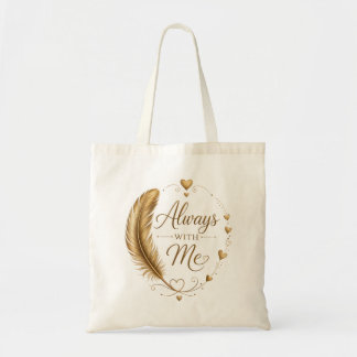 Bolsa Tote Sempre Comigo Presente Pena Dourada