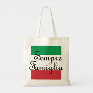 Bolsa Tote Sempre Famiglia e cores da bandeira italiana