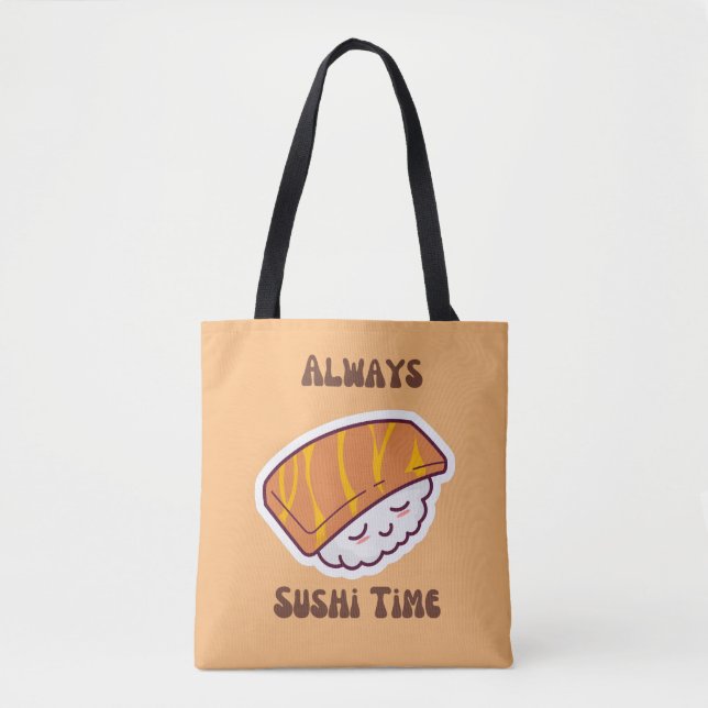 Bolsa Tote Sempre Sushi Time Kawaii Sushi (Frente)
