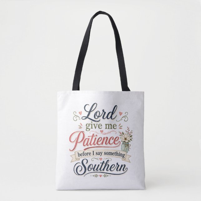 Bolsa Tote Senhor me dê paciência ..... (Frente)