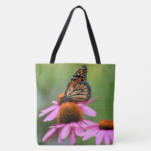 Bolsa Tote Senhora americana Borboleta do Echinacea gigante