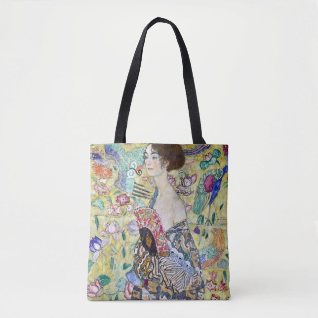 Bolsa Tote Senhora com ventilador, Gustav Klimt (Frente)