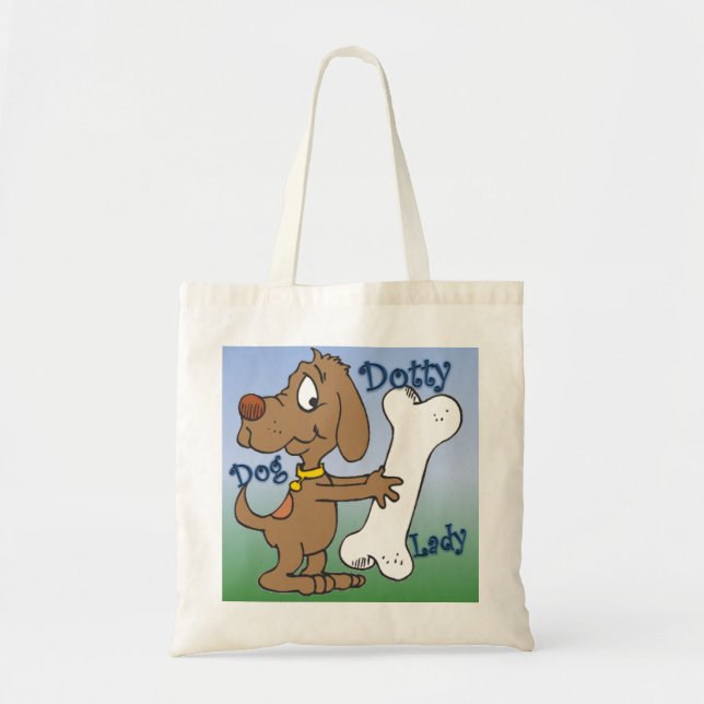 Bolsa Tote Senhora Dotty do cão (Frente)