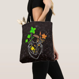 Bolsa Tote Senhora Flor - Dia Colorido - Edição Dark Mix