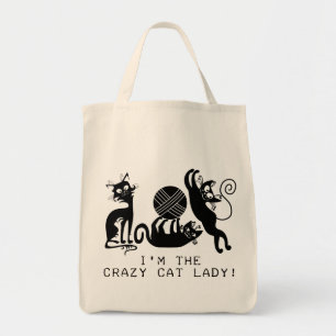 Bolsa Tote Senhora louca do gato