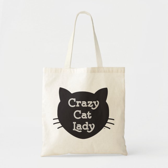 Bolsa Tote Senhora louca sacola do gato (Frente)