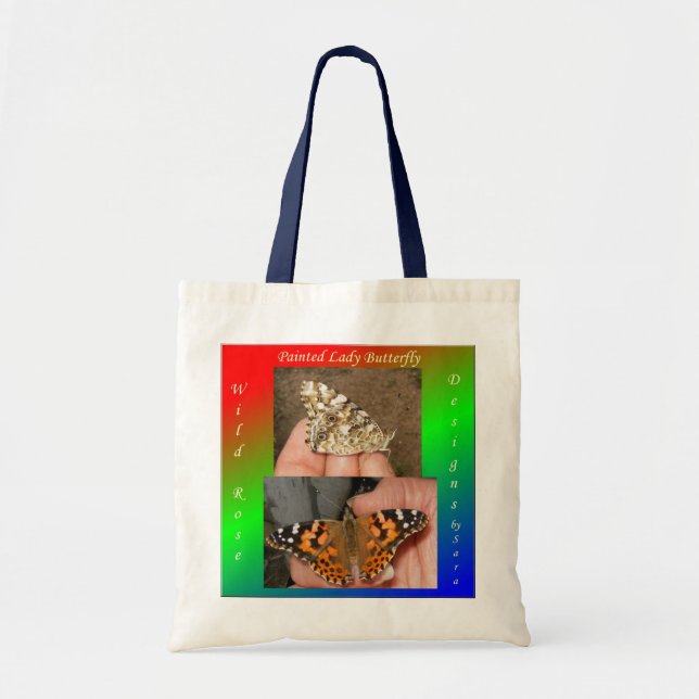 Bolsa Tote Senhora pintada Borboleta (Frente)