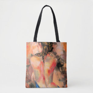 Bolsa Tote Senhora Sedutora - Arte de Pintura Corporal Abstra