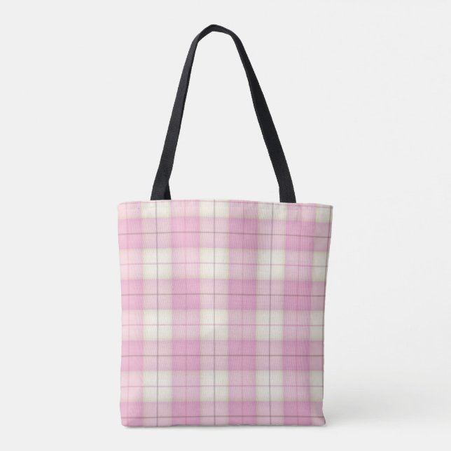 Bolsa Tote Senhoras das Xadrezes Tartan Chic Girl (Verso)
