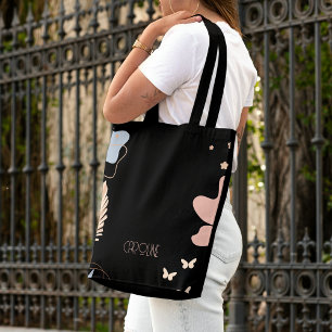 Bolsa Tote Senhoras Elegante Preto Boho Fofo