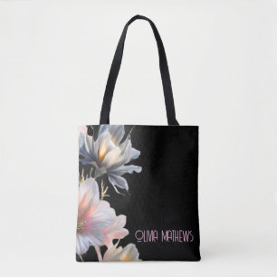 Bolsa Tote Senhoras Elegante Rosa, Floral e Na moda