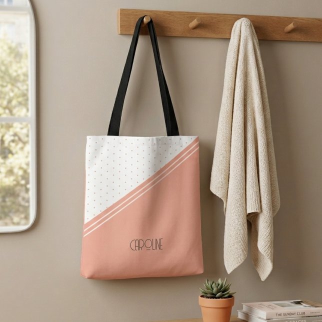 Bolsa Tote Senhoras Elegantes Bolinhas Boho Fofo  (Criador carregado)