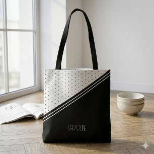 Bolsa Tote Senhoras Elegantes Bolinhas Boho Fofo 