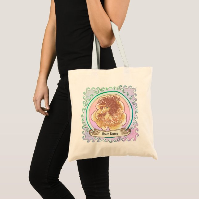 Bolsa Tote Senhorita Unicórnio Amarela (Frente (produto))