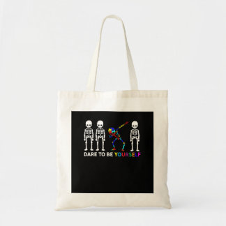 Bolsa Tote Sensibilização para o Autismo de Skeleton Dabbing