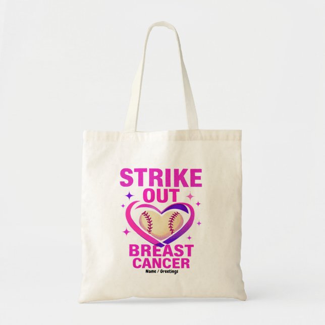 Bolsa Tote Sensibilização para o Cancer da Mama Violência Dom (Frente)