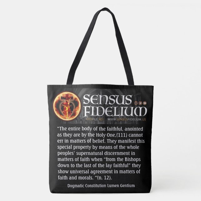 Bolsa Tote Sensus Fidelium Católico "Sentido dos Fiéis" (Frente)