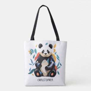 Bolsa Tote Sentado Colorido Panda Bear Matisse Nome Inspirado