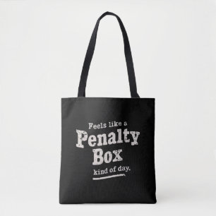 Bolsa Tote Sente-se como um jogador de hóquei no gelo em um d