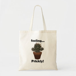 Bolsa Tote Sentimento de Cacto Espinhoso Favor de Festa Sassy