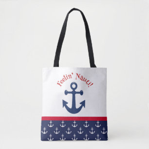 Bolsa Tote Sentimento de Nauti - Design de Âncora de Verão