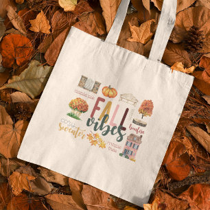 Bolsa Tote Sentimentos de Outono Favoritos de Outono Aquarela