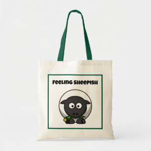 Bolsa Tote Sentindo-se Envergonhado Carneirinho Fofo Cartoon