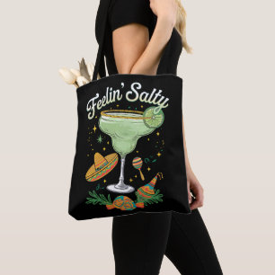 Bolsa Tote Sentindo-se Salgado Margarita Engraçado Cinco De M