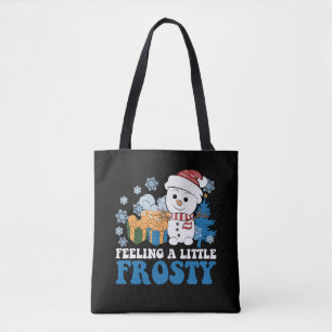Bolsa Tote Sentindo um Pouco Gelado Boneco de Neve Neve Natal